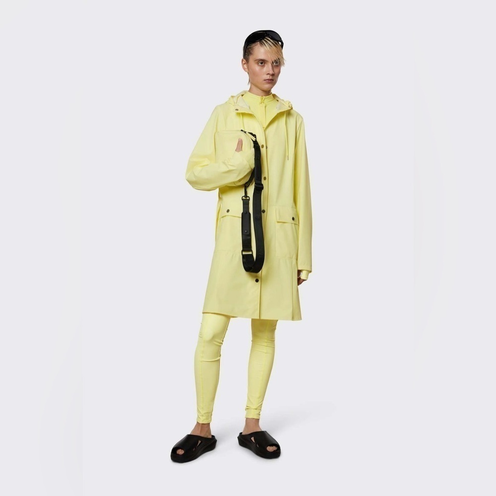 NWT! RAINS Curve W Raincoat in Straw XS